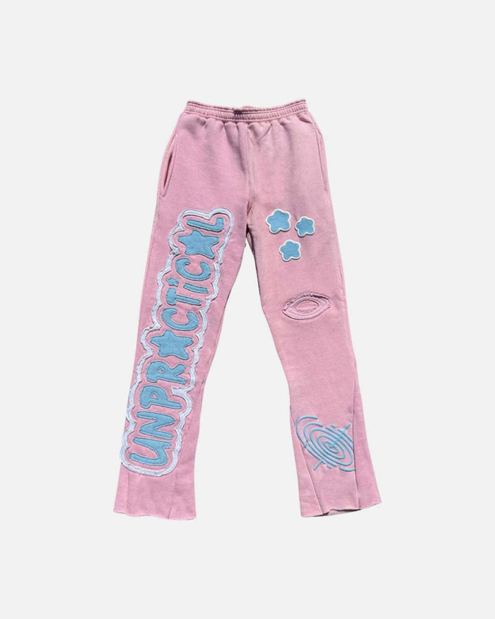 "Pink" Unpractical Flared Sweats