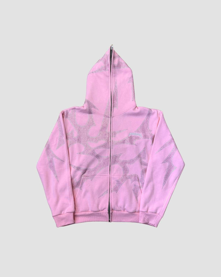 THORNS ZIP HOODIE PINK